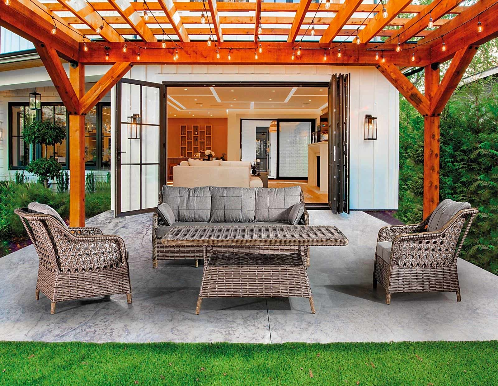 RONDİ RATTAN 3+1+1+MASA BAHÇE TAKIMI