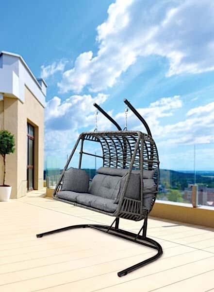 MAKROME İP ÖRGÜ ÇİFT KİŞİLİK SALINCAK